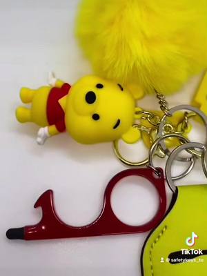 A post by @safetykeys_to on TikTok caption: our fav bear 🐻 #safetykeychains #safetykeys #womenssafety #fypシ #safetyessentials #safetykeys_to #winniethepooh #disney #disneytok #poohbear