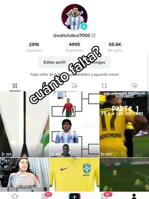 A post by @editsfutbol7000 on TikTok caption: #CapCut !!!!5 FALTAN 5!!!!!#fyp #foryou #viral #edit #argentina🇦🇷 #