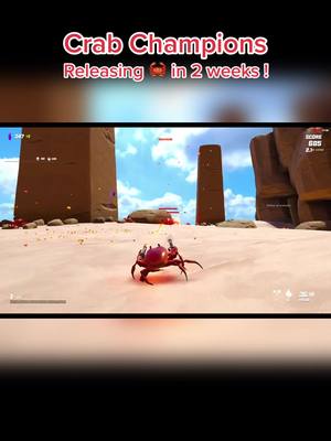 A post by @indiegames on TikTok caption: Crab Champions 🦀 releasing in 2 Weeks 🥳 On Steam ! Be sure to check out this fun paced multiplayer developed by Noisestorm ! #indiegames #multiplayer #steamgames #games #gamedev #gamer #GamerGirl #gamerboy #fyp 