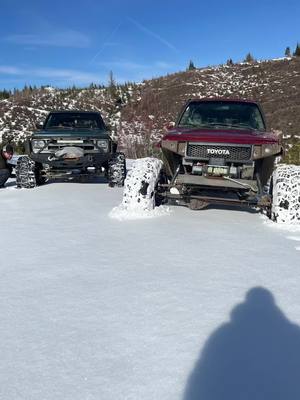 A post by @highelevationoffroad on TikTok caption: #pnw #idaho #highelevation #highelevationoffroad #snowwheeling #snow #drift #s10 #chevy #sidekick #suzuki #toyota #offroad #exploring #nittotires #mudgrapplers #pitbulltires #42s #38s #chevypower 