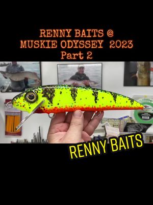 A post by @rennybaits on TikTok caption: #rennybaits #customfishinglure #customlureairbushing #muskie #musky #bigbaits #