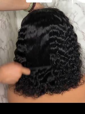 A post by @braid555 on TikTok caption: Do You Like The Bouncy Curl?🤑💵💰 $82 ,12 inches🦋💫 #elvahair #affordablewig #affordablewigs #curlhair #lacewig 