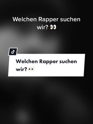 A post by @100k_deutschrap on TikTok caption: Habt ihr ihn erkannt? 👀 #deutschrap #germanrap #100kdeutschrap #news #foryou #fyp #quiz #wensuchenwir #game #challenge 