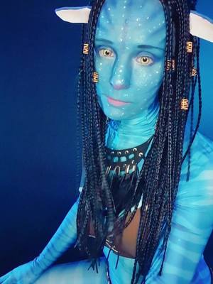 A post by @_kuroo_cat on TikTok caption: #avatar #avatarthewayofwater #pandora  #cosplay #makeup 