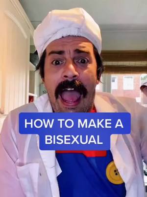 A post by @toolitmario on TikTok caption: HOW TO MAKE A BISEXUAL #fyp#foryoupage#superlitmario#supermario#pasta#bisexual#food#cooking#mario#og 