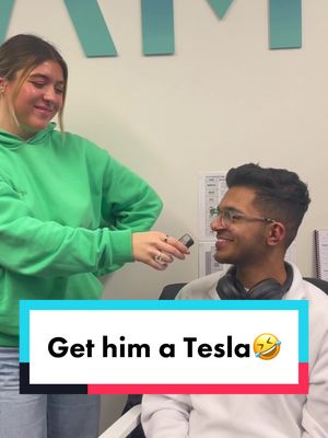 A post by @hambimedia on TikTok caption: Introducing Elon Musk’s number one fan to you all 🥹 Someone pls get him a Tesla🥲 #contentcreator2023 #marketingteam💥 #officehumor #socialmediastrategy #askingmyboss #funnyofficevideos #officeicks #creativeteam #officeskits #askingcoworkersquestions #askingquestions #elonmuskbaby