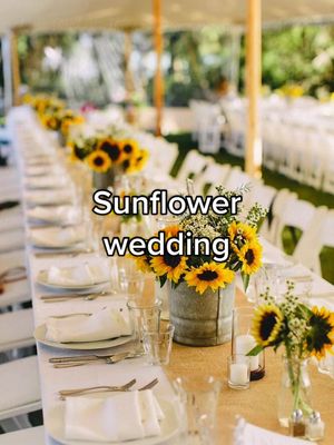 A post by @weddinginspo._ on TikTok caption: #wedding #weddingtiktok #weddingcolors #fy #foryoupage #fyp #weddingtheme #sunflowerwedding 