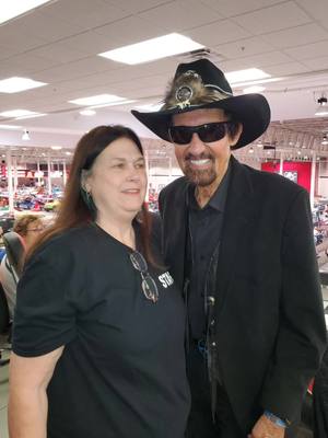 A post by @damnittohell on TikTok caption: 1st time meeting The King of Nascar Racing Richard Petty! Got his autograph for coworkers & myself!  #GAA #nascar #thekingofnascar #richardpetty 