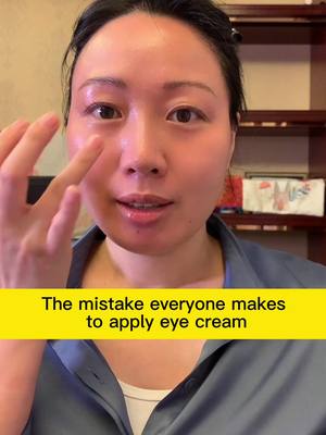 A post by @leakey858 on TikTok caption: How to apply eye cream correctly #eyecreamhacks #skincaretips #skincarehacks #skincare #beautytips 