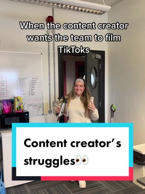 A post by @hambimedia on TikTok caption: Every content creator out there lol 🤡 #coworkers #officehumor #creativeagencylife #creativeagencylife #officecontent #funnyofficevideos #contentcreatorstruggle #contentcreatorstruggle