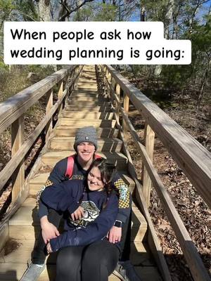 A post by @chakababe43 on TikTok caption: 6 weeks away and I’m over planning this 💕 #capcut #weddingplanning #comedy #weddinghumor #overit  