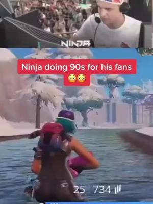 A post by @gamingclips_tok on TikTok caption: The fans wanted the 90s 😂  #gaming #gamingclips #ninja #oldninja #fortniteclips #fortnitememes 