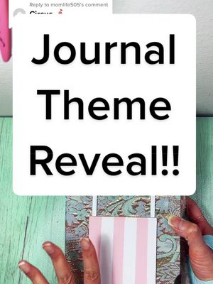 A post by @enchantedpapercottage on TikTok caption: Replying to @momlife505 A video coming soon will show the process of me making this cover! To see all the awesome guesses watch this video @enchantedpapercottage #junkjournal #junkjournalideas #junkjournaltutorial #junkjournalforbeginners #junkjournalforbeginner #howtomakeajunkjournal #fyp #journalingcommunity #enchantedpapercottage #makeajournal #DIY #crafts #howto #tutorial #bookbinding #beginnerbookbinding #makeabook #circus #carnival #thefair #whimsical #magical