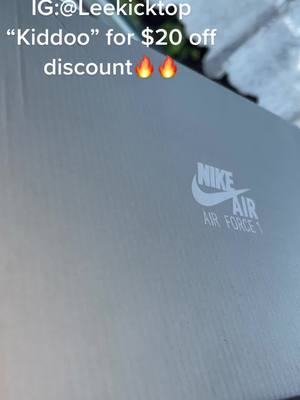 A post by @kidddoo_3 on TikTok caption: @leekicktop- go get your fresh creps 🔥🔥 “kiddoo” for $20 discount 🔥🔥 #fyp #Foryou 🔥🔥