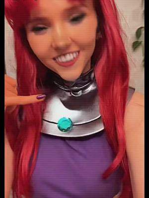 A post by @wickedwaifu on TikTok caption: I was feeling myself lol #starfire #teentitans 