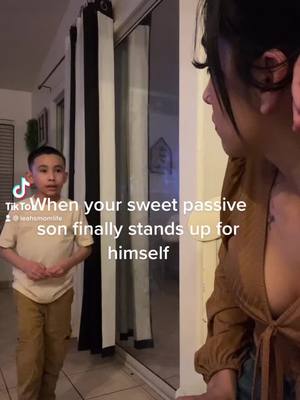 A post by @lookswithleah on TikTok caption: Hes so good at these 😭😂 #fyp #foryoupage #MomsofTikTok #trending #son #boymom #foryou