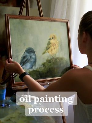 A post by @hilboldt on TikTok caption: My oil painting process🎨 #artist #oilpainting #paint 