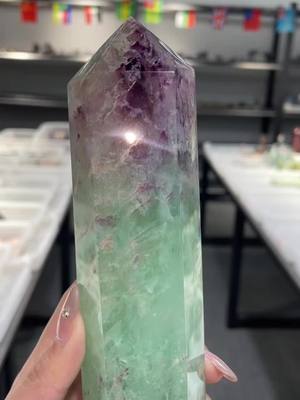 A post by @xcmcrystalus4 on TikTok caption: #watermelonfluorire #fluoritetower 