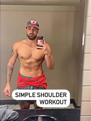 A post by @delcokane on TikTok caption: Most effective way to grow youe shoulders 🙌🏽 #GymTok #bodybuilding #gymnastics