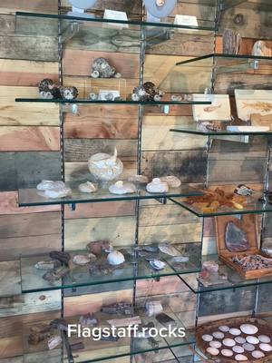 A post by @flagstaff.rocks on TikTok caption: I finally have an actual rock shop. #flagstaffarizona #crystalhealing