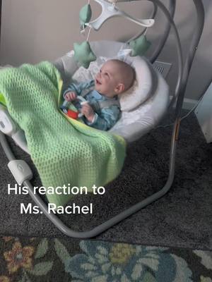 A post by @sighmegxn on TikTok caption: He LOVES ms. Rachel & so do I 🙌🏼🤌🏼🤍 @msrachelforlittles #msrachel #msrachelreaction 