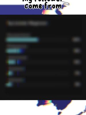 A post by @shadow9182 on TikTok caption: Countries, where my followers come from #follower #countries #statistic #analysis #edit 