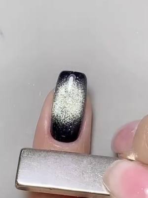 A post by @fashion_beautie on TikTok caption: How to do #cateyeeffectnails ? #nailideas #nailtoturials #nailco #reflectivecateye 