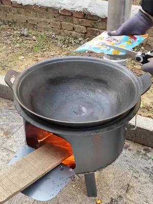 A post by @resetbeauty on TikTok caption: Big iron stove for outdoor picnic #Home