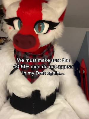 A post by @ikaschannel on TikTok caption: THABKS BUT NO THANKS LOL #furry #fursuit #furries #furryfandom #fyp #foryou #furrycommunity 