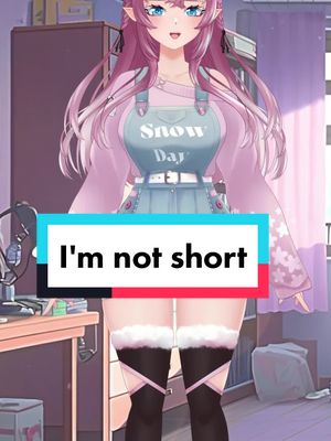 A post by @wayyvt on TikTok caption: I'm 4'9 3/4" 🤡 #vtuber #ENVtuber #twitchstreamer #foryoupage #anime 