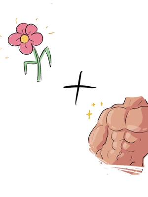 A post by @suspiciousbacon on TikTok caption: finally posting what nobody asked for💥‼️🗣 #art ART #balls hell yea #artistsoftiktok #arttok #doodles #flowers #buff #flower #havemercy #shitpost actually no im serious about this #drawinhg #digitalart #oc