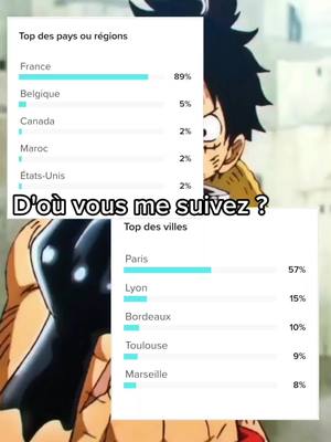 A post by @.anime__14 on TikTok caption: Vous me suivez d'où ??💫💫 #pourtoi #foryou #anime #pays #ville #france 