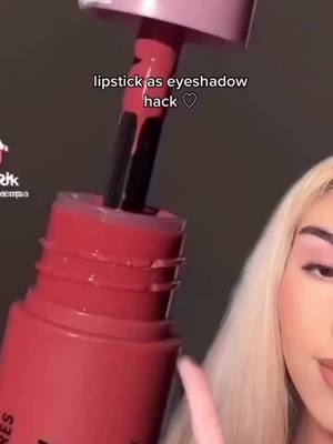 A post by @boxycharm on TikTok caption: Lipstick as eyeshadow! @tias.mua #eyeshadowhacks #makeuphacks #boxycharm 