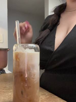 A post by @angelicabenitezp on TikTok caption: Who else loves iced coffee? 🙈😍 #fyp #foryoupage #foryou #icedcoffee #cafecito #icedcoffeeathome