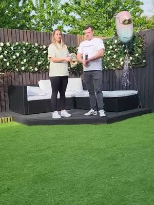 A post by @joanne_marie_92 on TikTok caption: We were both really expecting a boy #inshock #genderreveal #werehavingagirl #tomtoy💗