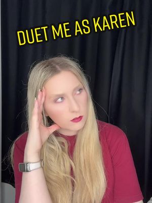 A post by @elysiainwonderland on TikTok caption: Duet me as Karen! #karen #meangirls #acting #ActingChallenge #duet #duetwithme #actingsound #meangirlsactingchallenge #actress #ActingTrends #actingtiktok