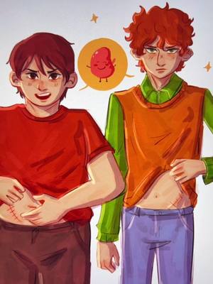 A post by @sisalrian on TikTok caption: are you even real frenemies if you dont share a kidney and have matching scars?? (more of these two sillies) #kylebroflovski #ericcartman #southpark #southparkedit #southparkfanart #art #drawing