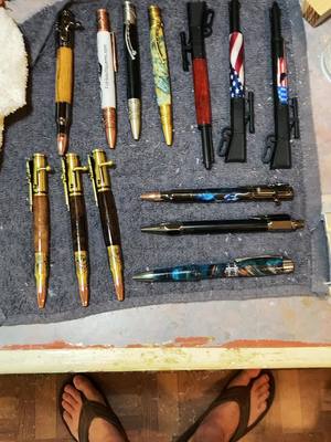 A post by @scriptsbydoc on TikTok caption: A whole slew of pens for your viewing pleasure@FISH Boutique 