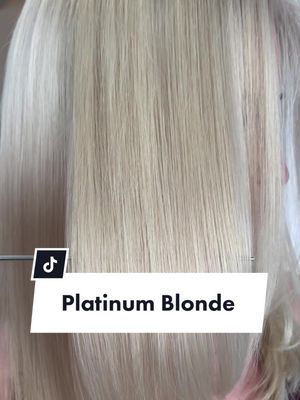 A post by @stephaniesalomoni on TikTok caption: ✨Platinum Blonde✨ @oligopro Cream lightener and @Redken 10p 10Gro 10n and @olaplex #blondeaf #soblonde #brightblondehair #platinumblonde #globalbleach #summerblonde #fyp #goviral #blondeinspo #blondehair #blondeinspiration #bocahair #straighthair #hairtok