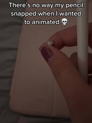 A post by @maj_papaya16 on TikTok caption: Ig its a sign that I stop animating #fyp #foryoupage #foryou #fypシ #fy #apple #applepencil #broken #xyzbca #foryoupage #zyxcba #fypp #brokenapplepencil #animation #animat #smh 