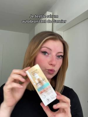 A post by @camilledlby on TikTok caption: Sérum autobronzant de #garnierbe  🌱 le produit indispensable pour un beau teint toute l’année ☀️ /Produit offert par Garnier ✨/ #bronzingdrops  #serumautobronzant #publicité #ambresolaire #skincare 