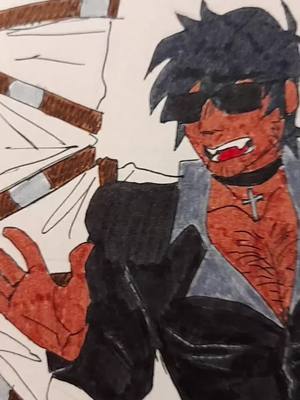 A post by @v4l_th3_weird0 on TikTok caption: haven't posted anything a while cuz I had a little art crisis anyways have this #vashwood #trigun #trigunstampede #wolfwood #nicholasdwolfwood #vashthestampede #doodle 