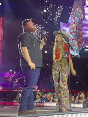 A post by @kaylamiller419 on TikTok caption: BUY THE PIT TICKETS!! Best night ever!! @laineywilsonmusic @Luke Combs #boiseidaho #albertsonsstadium #lukecombs #laineywilson