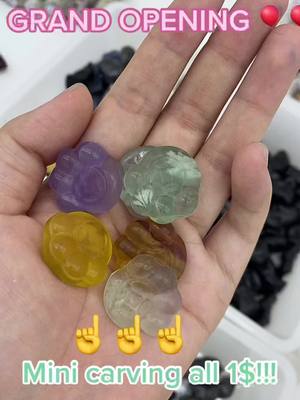 A post by @cathychencrystal on TikTok caption: #crystals #minicrystals #grandopening  activity continue today !!!