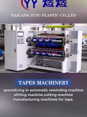 A post by @tapesmachinery on TikTok caption: #tapecuttingmachine #adhesivetaperewindingmachine #bopptaperewindermachine  #adhesivejumborollrewindingmachine #tapeprocessingmachinerysupplier #fyp