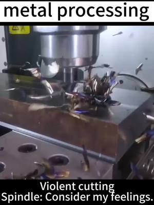 A post by @cncwonderfulfactory on TikTok caption: Do you guess whether the tool breaks down first or the machine breaks down first?୧😂୨#turning#milling#machining#cncmachiningfactory#cncmachi