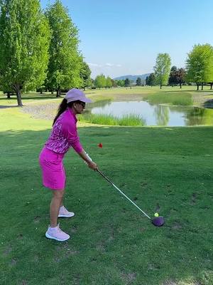 A post by @merlyclav23 on TikTok caption: Golfing day #goodvibes #justforfun #highcedarsgolf #ortingwashington #begginergolfer #ladygolfer #pinaygolfer