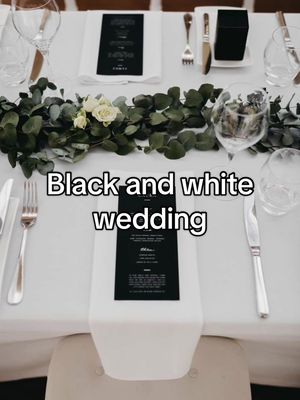 A post by @weddinginspo._ on TikTok caption: Would you like to see some affordable weddings?🥰 #wedding #weddingtiktok #weddingcolors #fy #foryoupage #fyp #weddingtheme #blackandwhite #blackandwhitewedding #minimalistwedding #weddingtiktok #timelesswedding #minimalist #simplewedding 