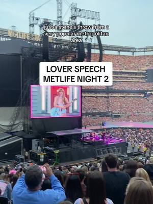 A post by @jaystakes on TikTok caption: Lover speech metlife night 2 #erastour #jaystakes #taylorswift #swifties #theerastour #karma #speaknowtaylorsversion