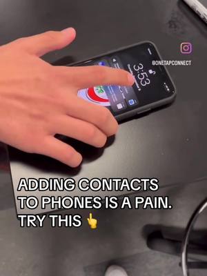 A post by @onetapconnect on TikTok caption: Adding new contacts to your phone is a pain! Try this instead👆##roofer4life ##contractorlife##anybusiness##everybusinessmen##needtoknow##addtocontacts